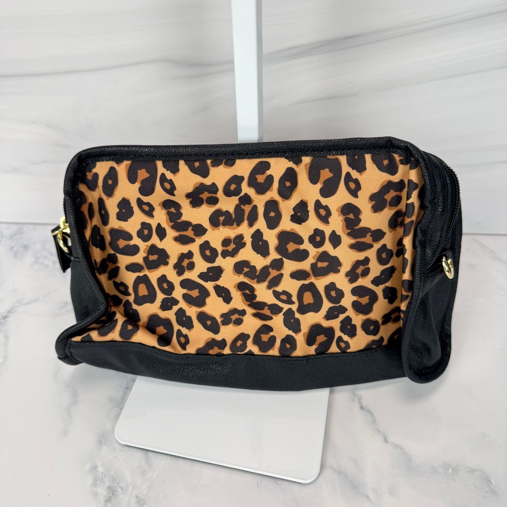Avon Cosmetic Case OS Black Leopard Print Mob Wife, Indie Sleaze, Glam